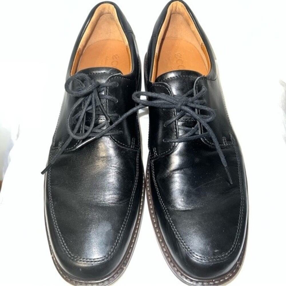 Ecco Holton Black Leather Business Casual Dress Comfort Shoes Size 11